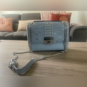 Michael Kors- Light Blue Women’s Crossbody Handbag with silver accents